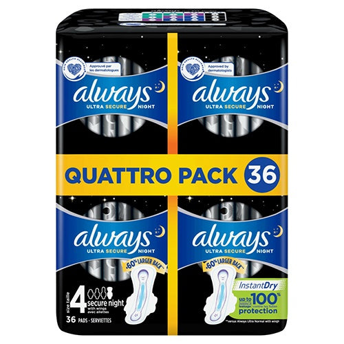 Always Ultra Secure Night T4 x36