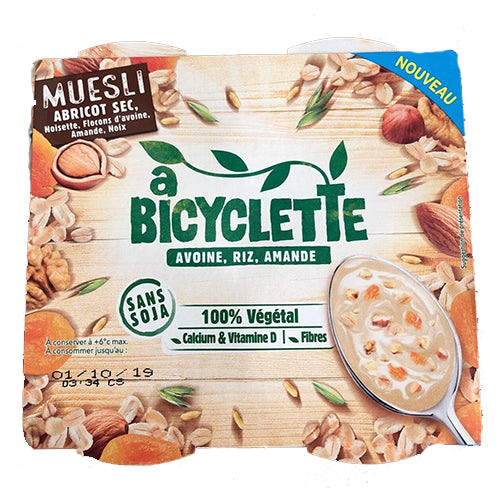 A Bicyclette Yaourt 100% Vegetal Muesli Abricots Secs 4x100g