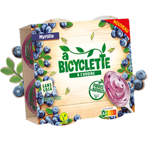 A Bicyclette Yaourt A l'Avoine Myrtille 4x100g