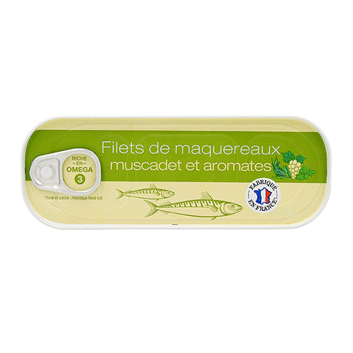 Filets de maquereaux Muscadet et Aromates 176gr