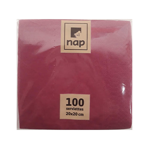 Nap Serviette 20x20 framboise x100