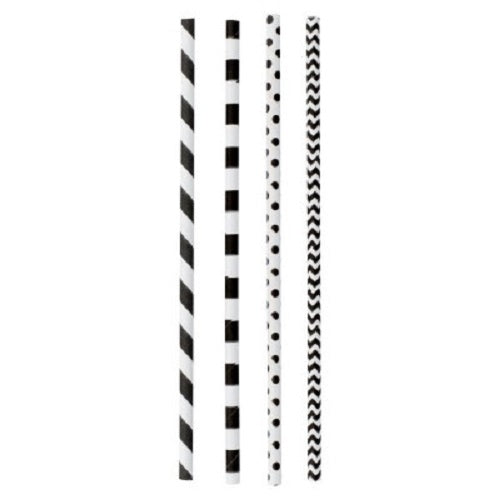 Pailles Assorties Noir et Blanc x 200