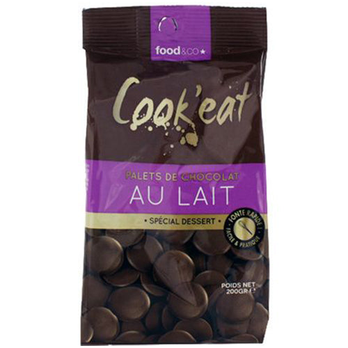 Palets de Chocolat Lait Dessert 200gr