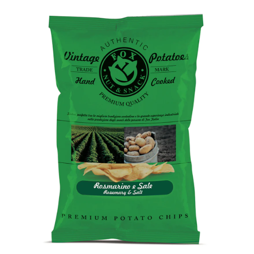 Fox Nut & Snack Vintage Potatoes Hand Cooked Rosemary & Sea Salt 120gr