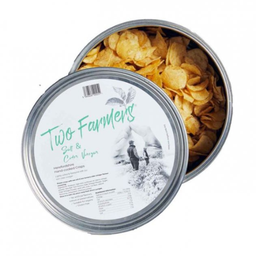 Two Farmers Salt & Vinegar Crisps Tin 100gr