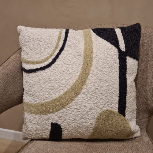 Coussin Matiere Tapis Beige