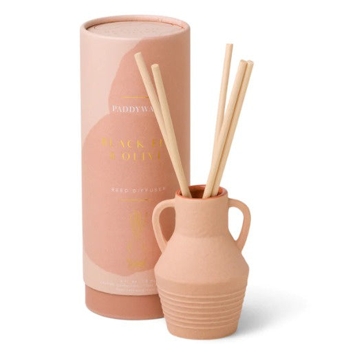Santorini Diffuser 4 Fl Oz Pink Ceramic Black Fig - Olive